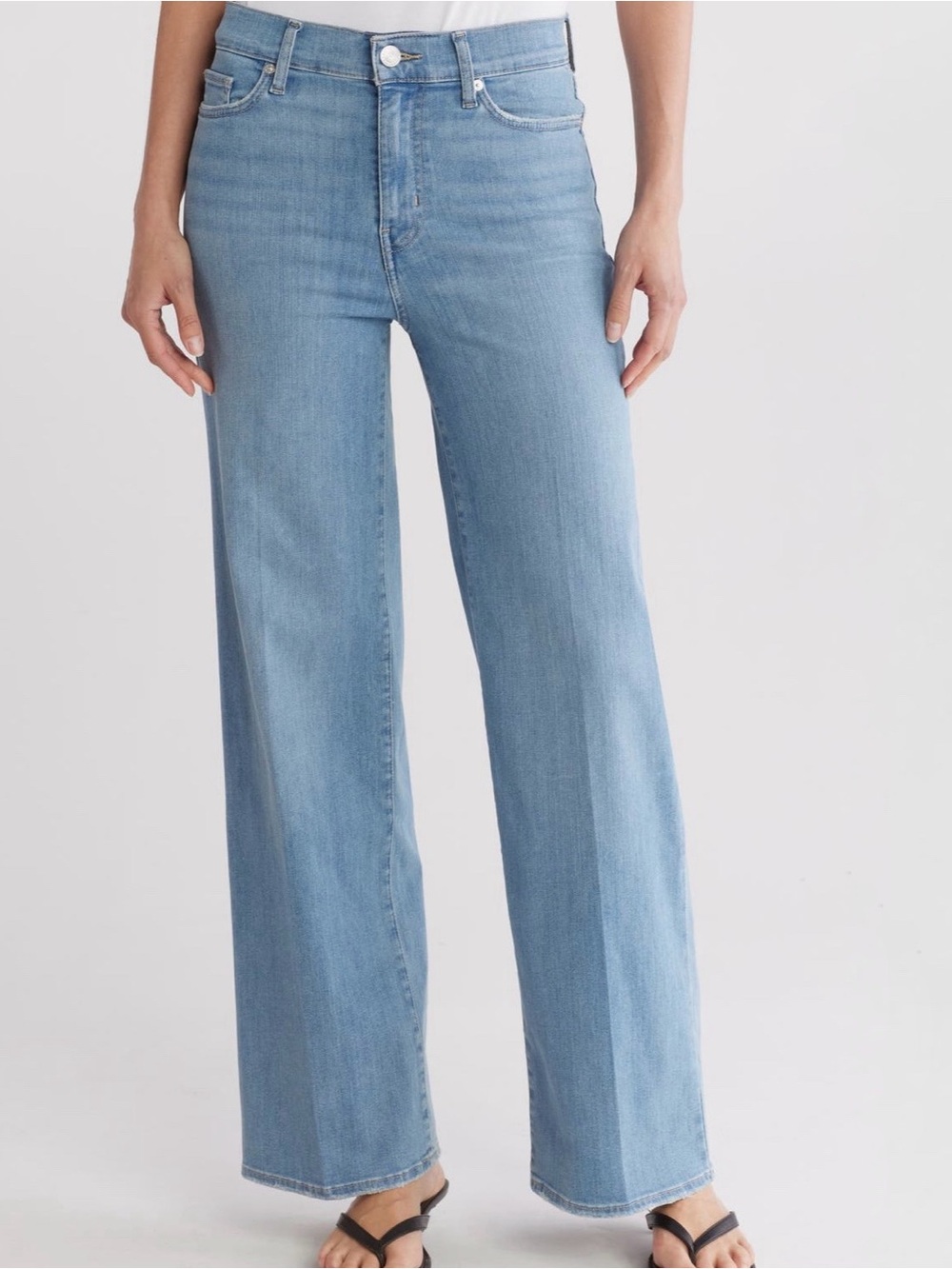 FRAME Denim Le Slim Palazzo Light High-Rise Women's Jeans in Ripple NWOT - 25